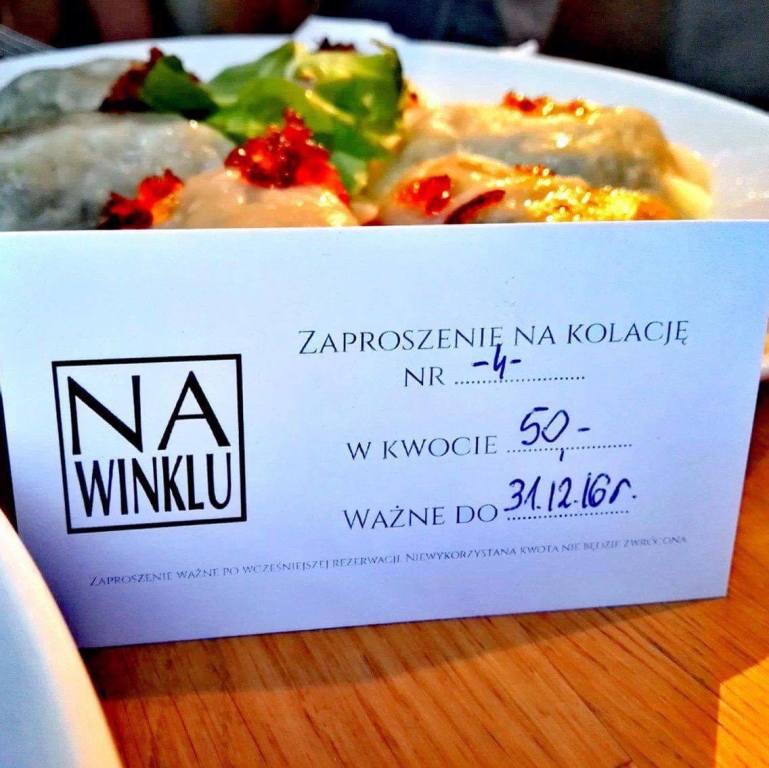 Zaproszenie na kolację Na Winklu - Poznań