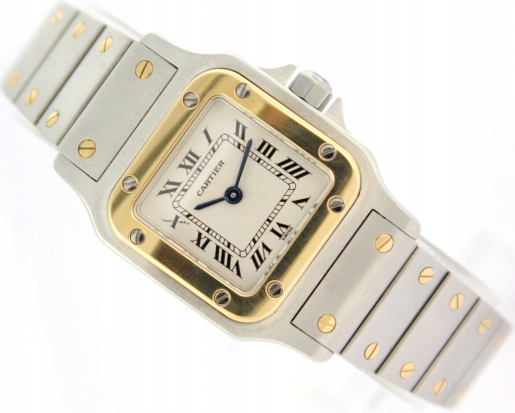 DAMSKI CARTIER SANTOS GALBEE ZŁOTO STAL REF. 1567