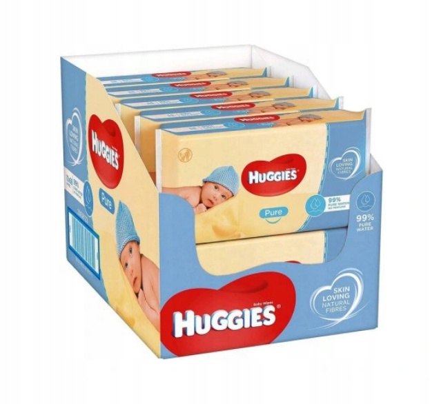 HUGGIES PURE CHUSTECZKI NAWILŻAJĄCE 10x56szt AZ107