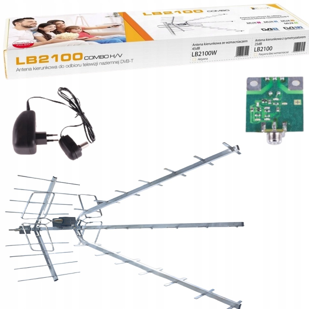 Antena kierunkowa ze wzmacniaczem LB2100W COMBO LIBOX produkt polski