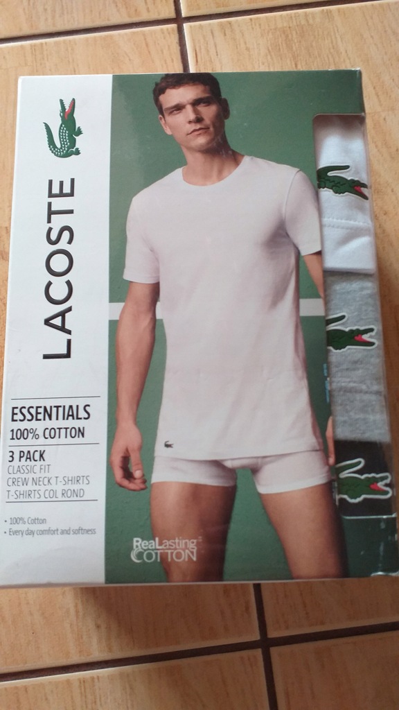 LACOSTE KOSZULKI MĘSKIE ROZM. M 3 PAK