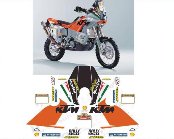 Naklejki KTM LC8 950 990 ADV REPLICA DAKAR MEONI 9956963053