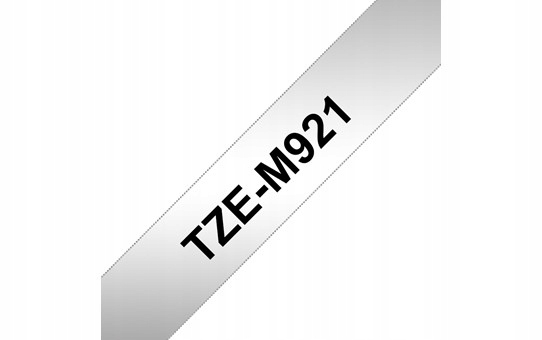 Brother TZe-M921 taśmy do etykietowania Czarny na metalicznym