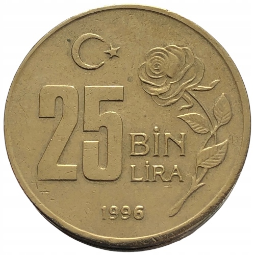 66720. Turcja, 25 000 lir, 1996r.