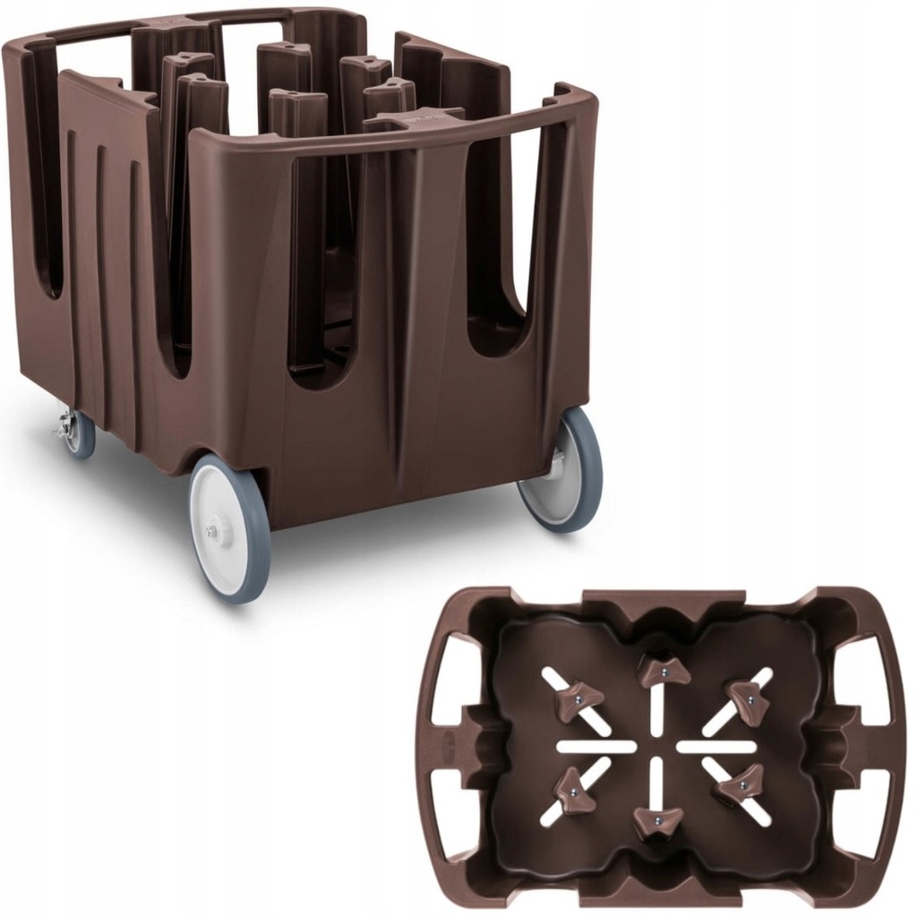 Wózek dyspenser do transportu talerzy z pokrowcem