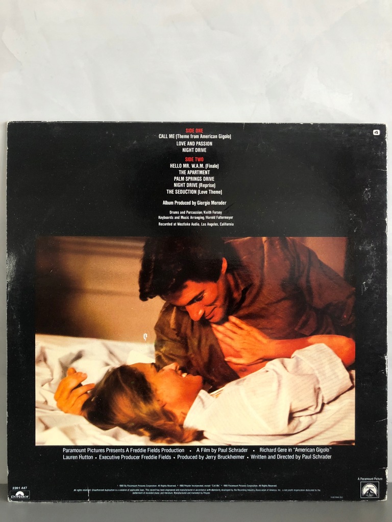 Купить Джорджио Мородер - Американский жиголо (саундтрек) 1980: отзывы, фото, характеристики в интерне-магазине Aredi.ru