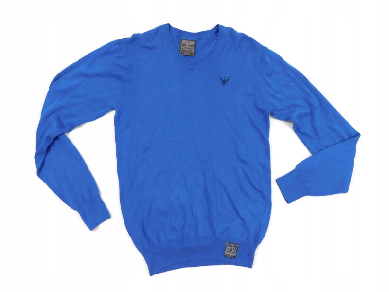 DIESEL JEANS sweter BAWEŁNA niebieski r. XL_1-8403