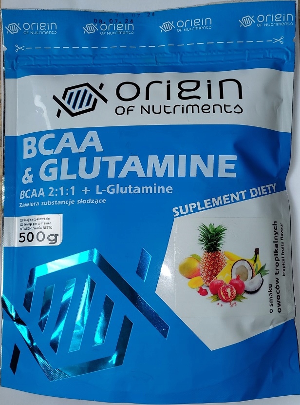 ORIGIN of Nutriments BCAA + Glutamina Aminokwasy