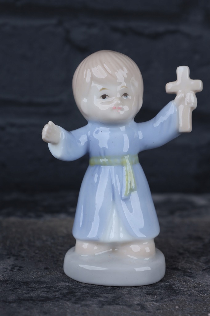 =Porcelana= porcelanowa figurka mnich