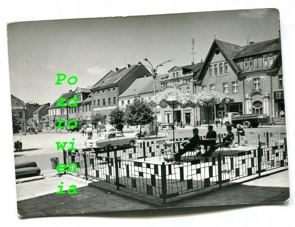 Pleszew- Rynek z ogródkiem 1970r