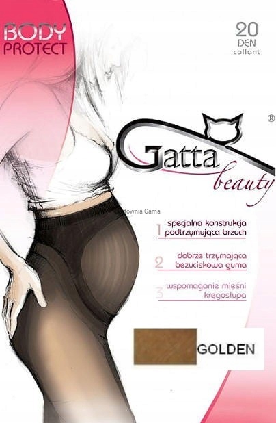 Rajstopy ciążowe GATTA BODY PROTECT den20 Golden M