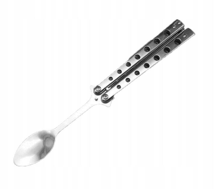 1 szt. Przenośna łyżka treningowa motylkowa, składana