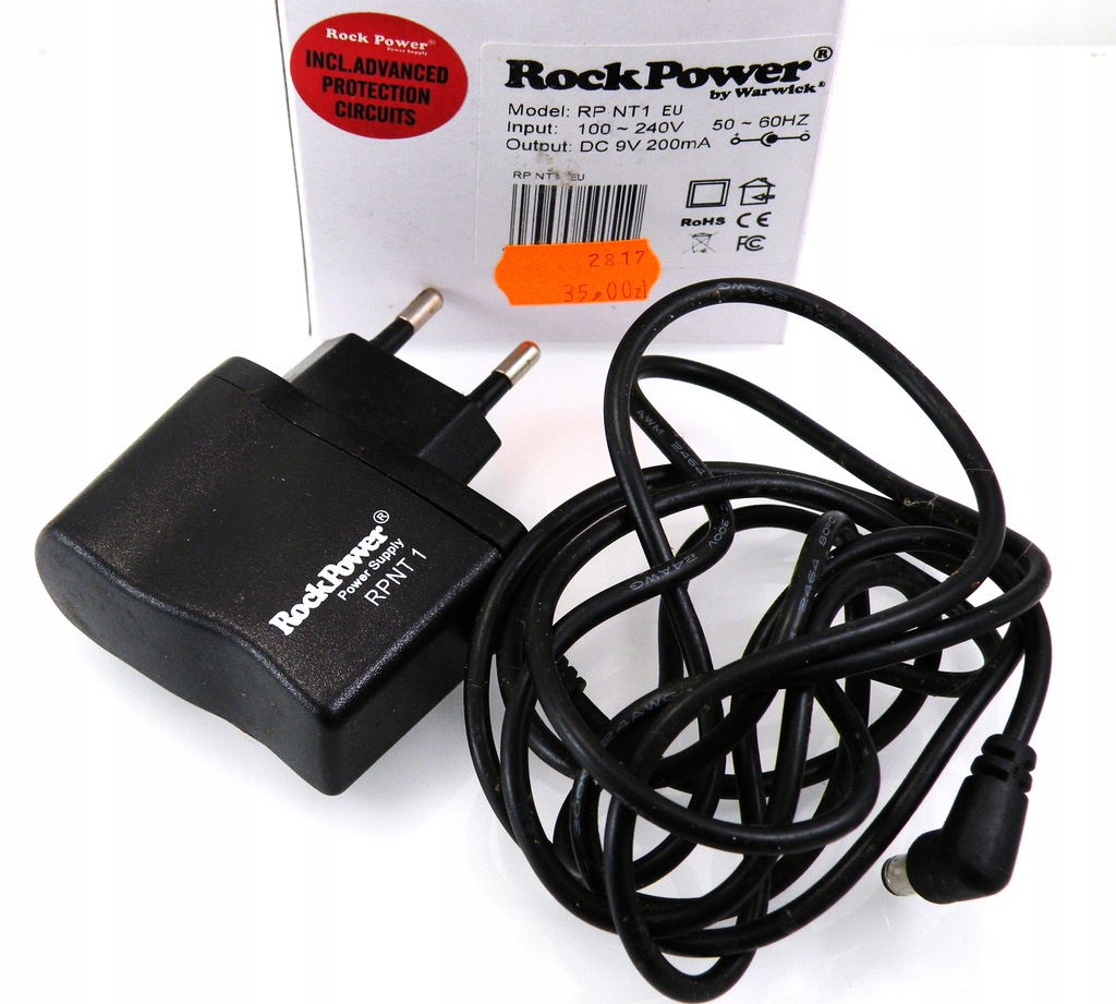 Zasilacz RockPower do efektów 9V 200mA