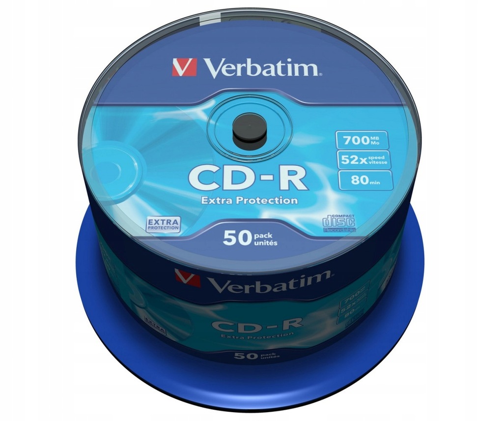 VERBATIM CD-R 52x 700MB 50P CB DL Ex Prot 43351