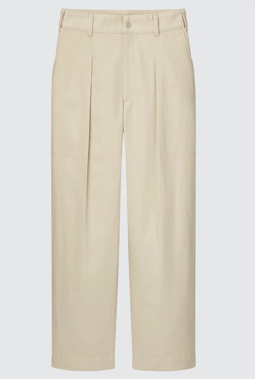 UNIQLO SPODNIE BAWEŁNIANE CASUAL BEŻOWE 26 VBH