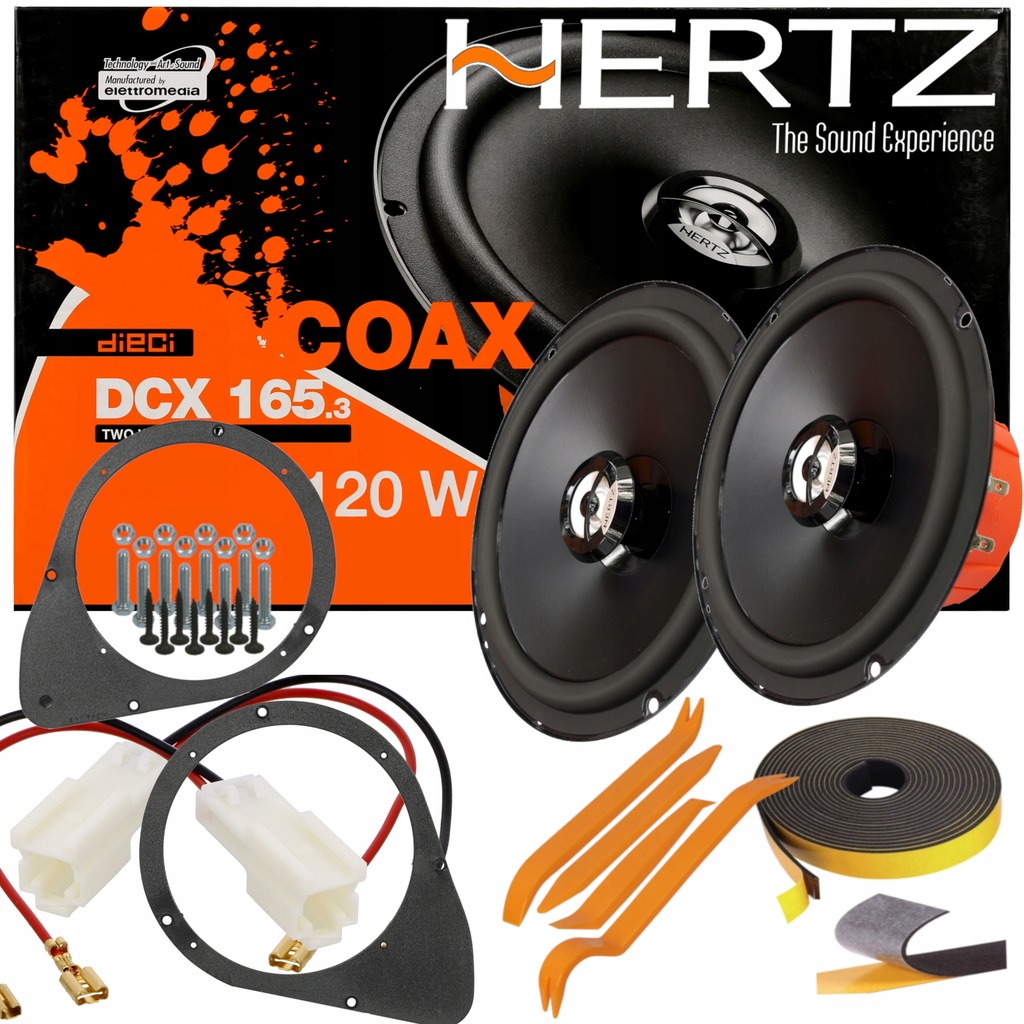 HERTZ DCX165 GŁOŚNIKI FIAT STILO 500 LANCIA DELTA PANEL TYLNE SIEDZENIA