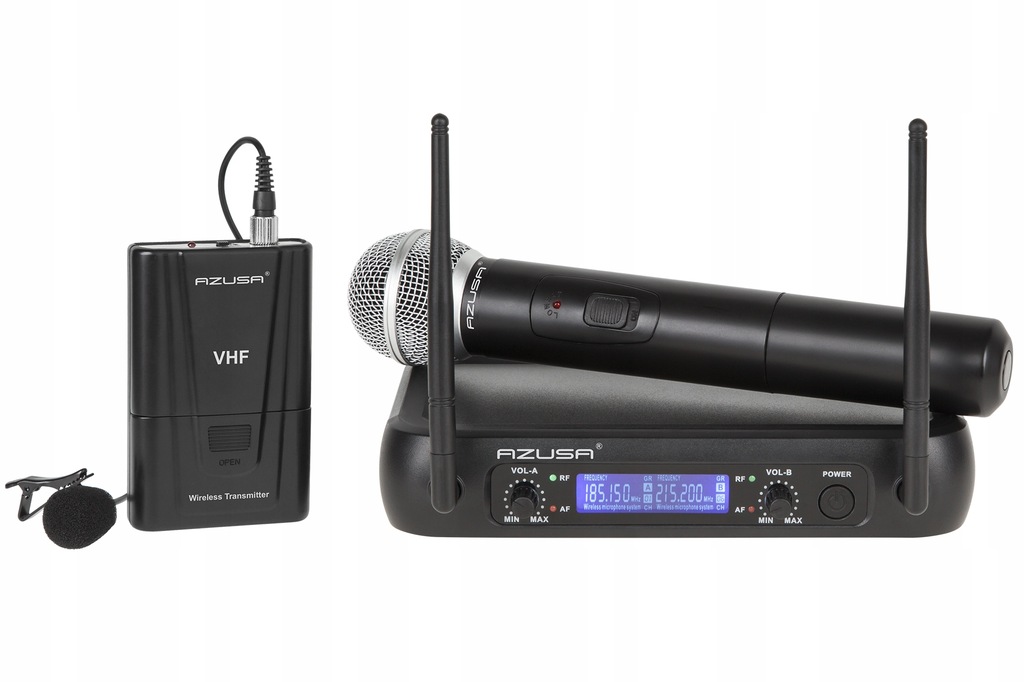 Mikrofon VHF 2 kanały WR-358LD (1 x mik. do ręki +