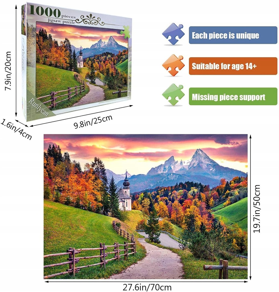 Puzzle 1000-elementowe: Górska Sceneria 70x50