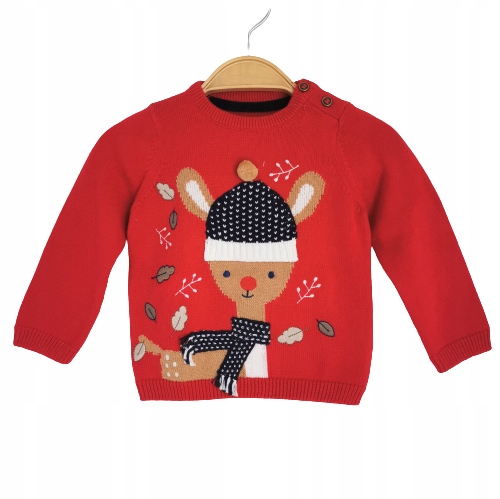 Sweter świąteczny Święta renifer MOTHERCARE 74