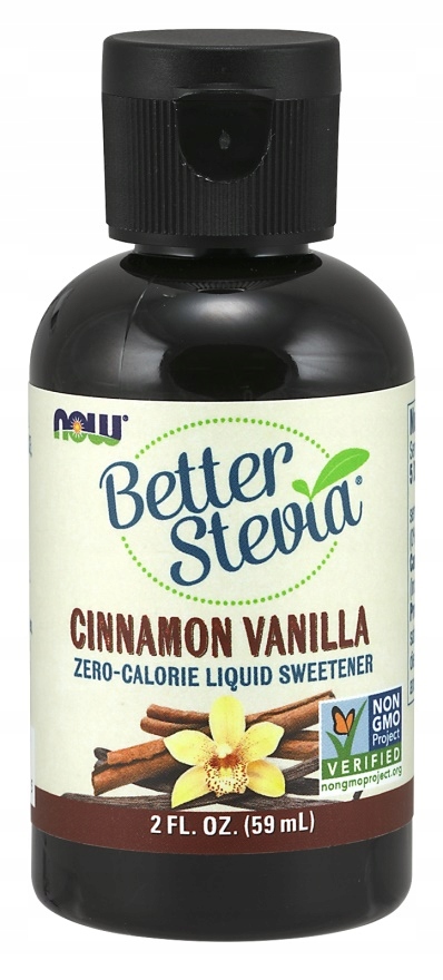 NOW Better Stevia Cynamon i Wanilia 59 ml