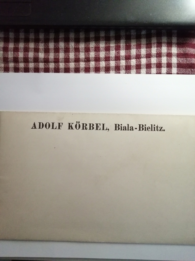 KOPERTA - NADRUK - ADOLF KORBEL - BIALA - BIELITZ - 1930