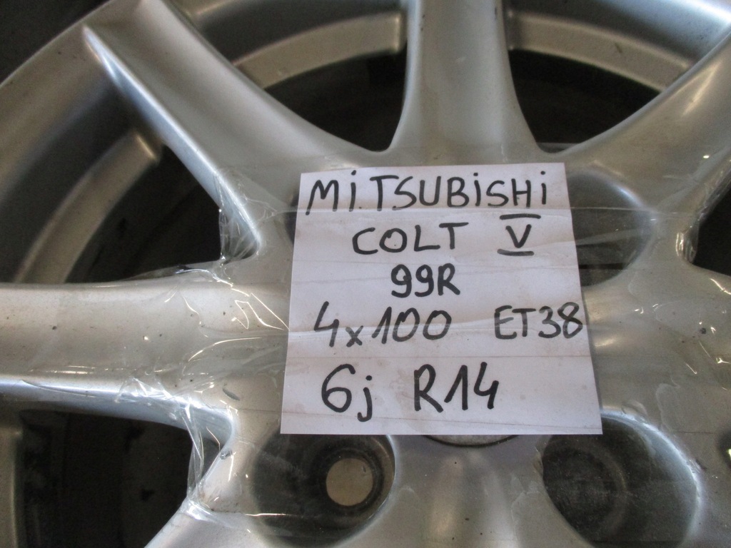 ALUFELGI FELGI MITSUBISHI COLT V 4X100 6J R14 ET38