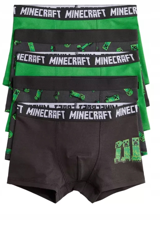 5PAK BOKSEREK DZIECIĘCYCH H&M MINECRAFT 110/116