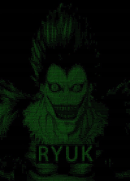 Notatnik śmierci H4CK3D - Ryuk, Death Note - plak