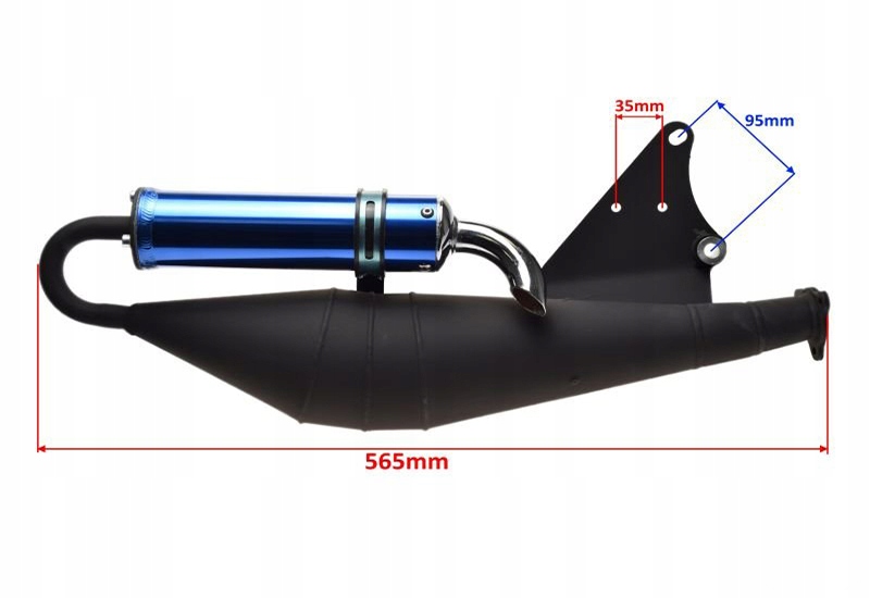 Tłumik sportowy Skuter 2T Euro 2 Keeway Zipp - 13071522943