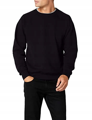 BLUZA FRUIT OF THE LOOM BAWEŁNA MĘSKA CZARNA S