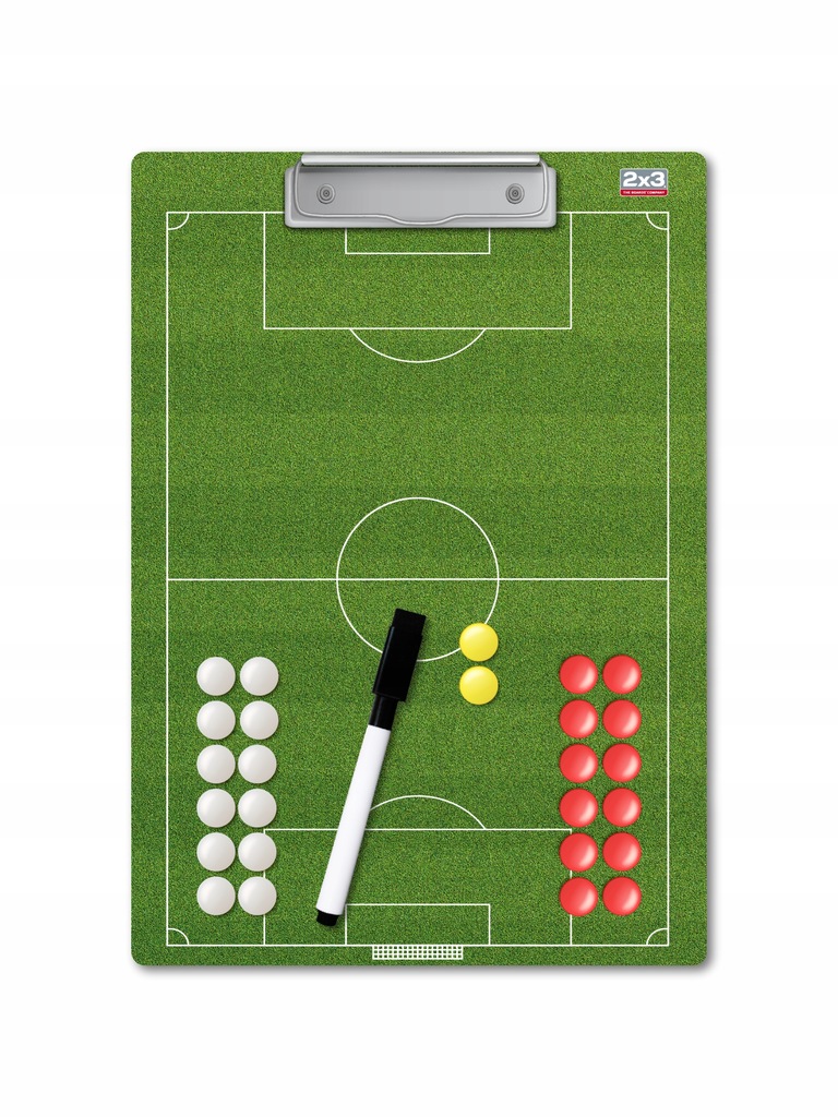 Tablica taktyczna trenerska piłka nożna A4 z klipsem pisakiem i magnesami