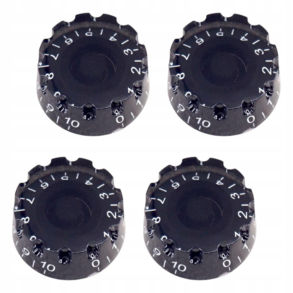 4x Speed Control Knobs Tone Control Top Hat Black