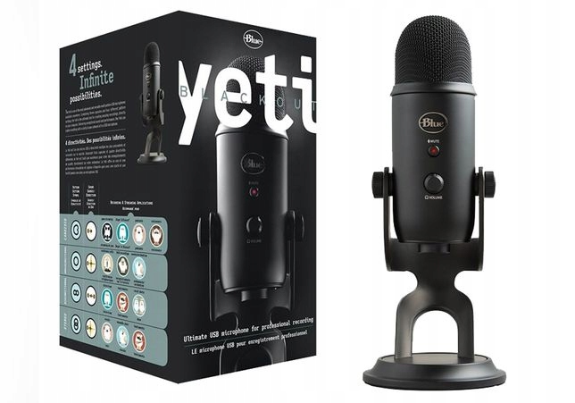 MIKROFON STUDYJNY DO GIER Blue Yeti USB DISCORD