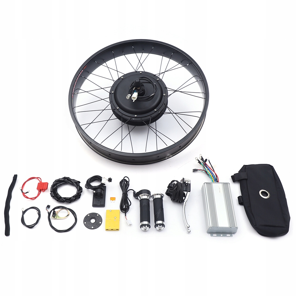 1500W 26" LCD Electric Bicycle Conversion Kit Snow Rear Wheel Hub Motor