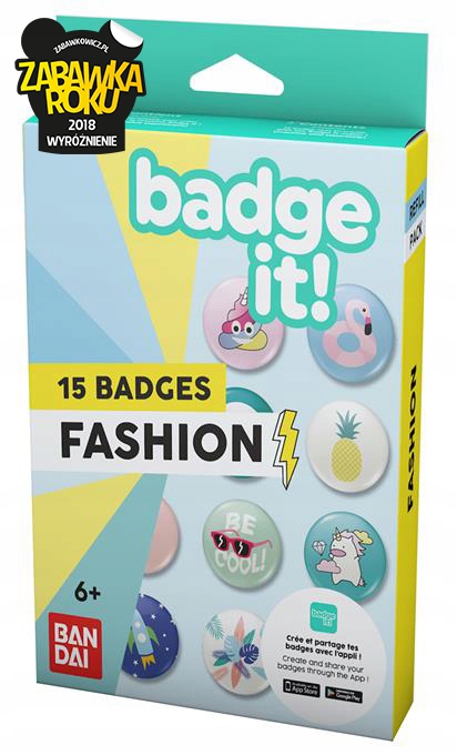 Badge It! Fashion - zestaw przypinek Bandai 35411