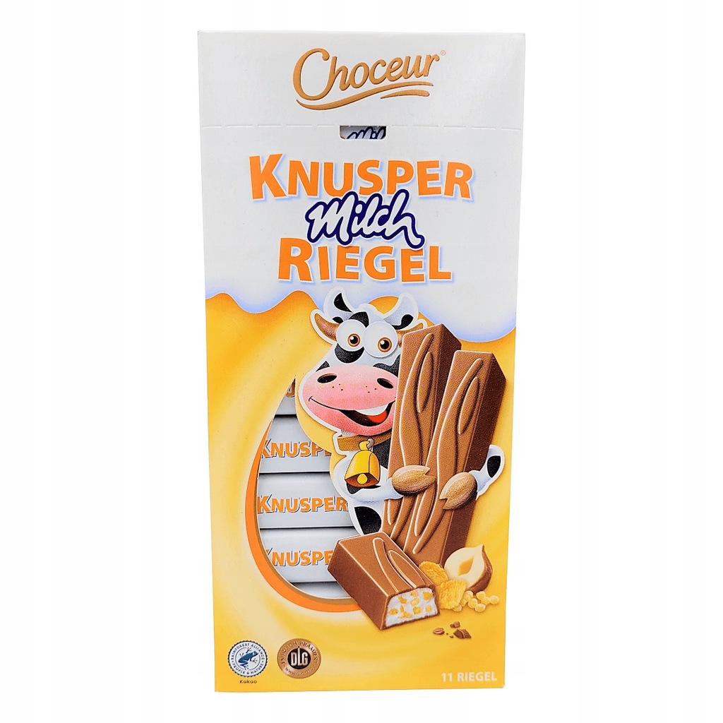 Knusper Milch Riegel batoniki mleczne z orzechami i płatkami 11szt. 200g