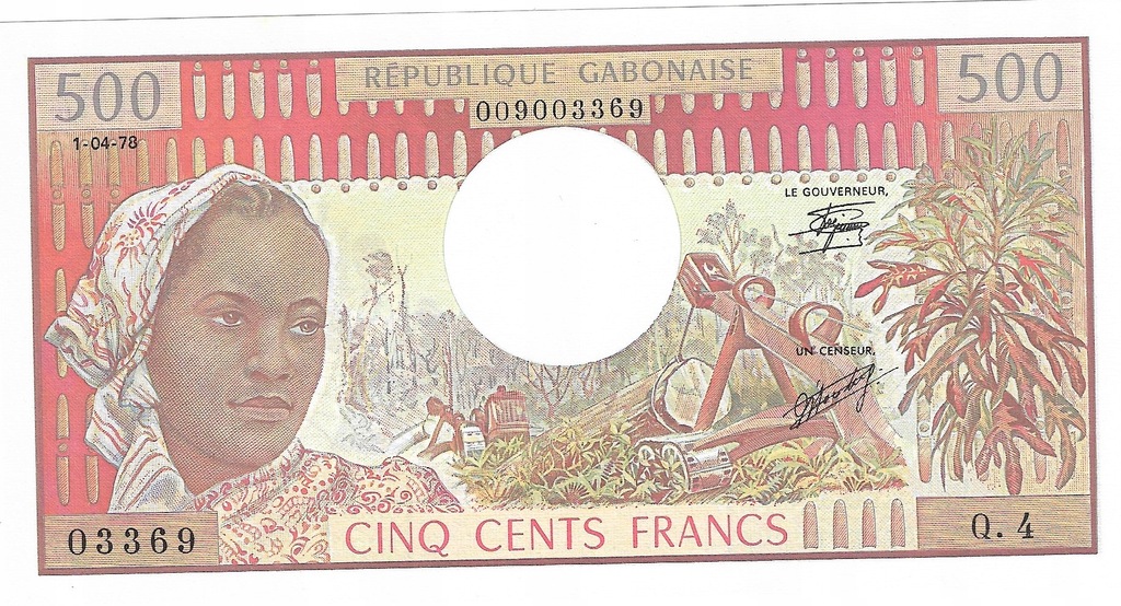 Gabon 500 francs 1978r UNC