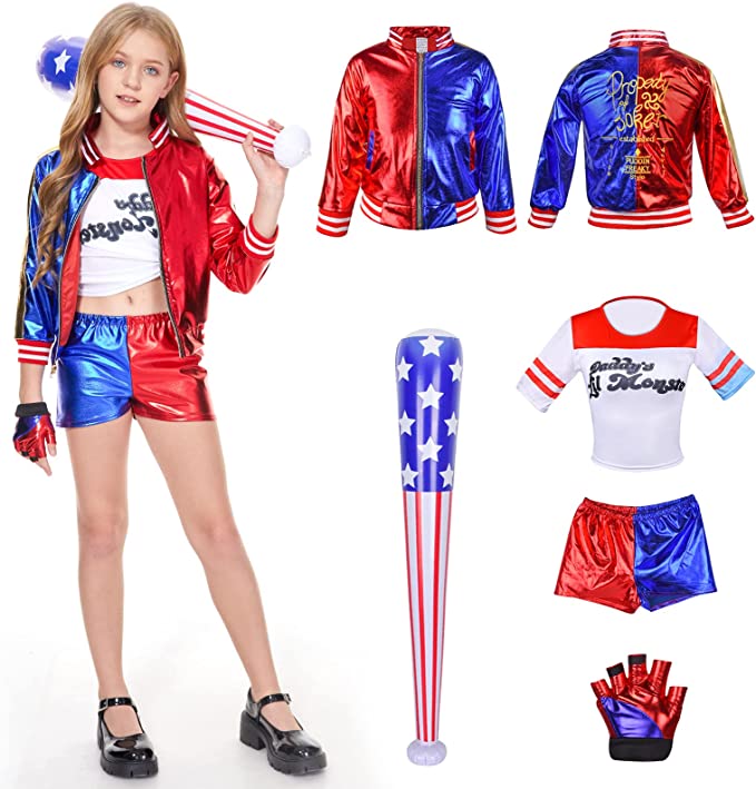 STRÓJ PRZEBRANIE DLA DZIECKA HARLEY QUINN ROZM M