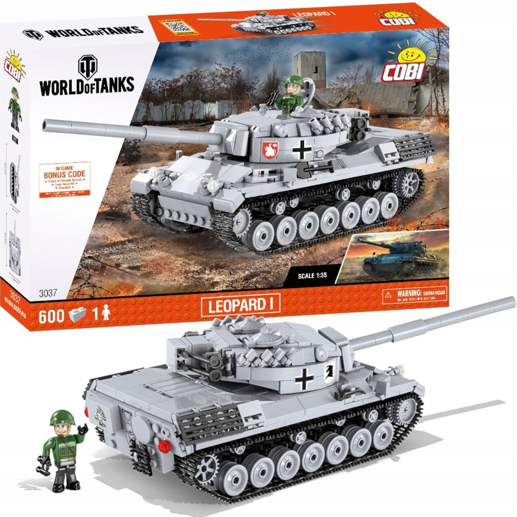 KLOCKI COBI CZOŁG LEOPARD I WORLD OF TANKS 600 el