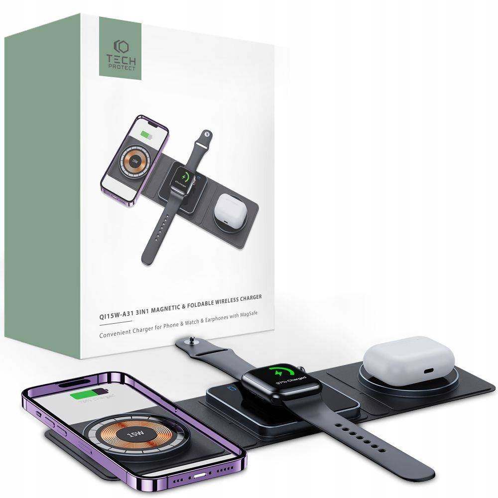 Ładowarka Bezprzewodowa MagSafe 3w1 15W Smartfon + Apple Watch + AirPods Te