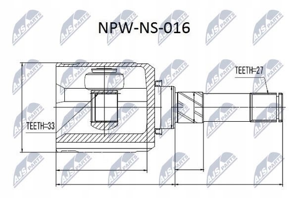 NPW-NS-016 NTY PRZEGUB WEWNĘTRZNY | 39101-JD24C