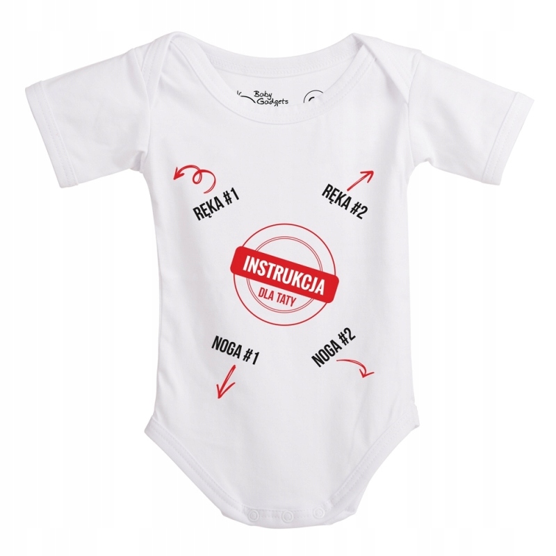 Baby Instructions -Body z instrukcją dla Taty