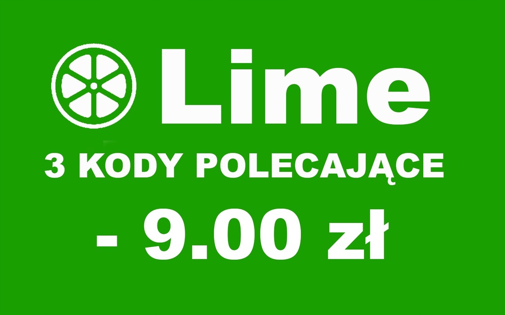 KOD Lime KUPONY NA 3 PRZEJAZDY HULAJNOGI WARSZAWA