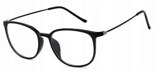 E4187 okulary zerówki czarne