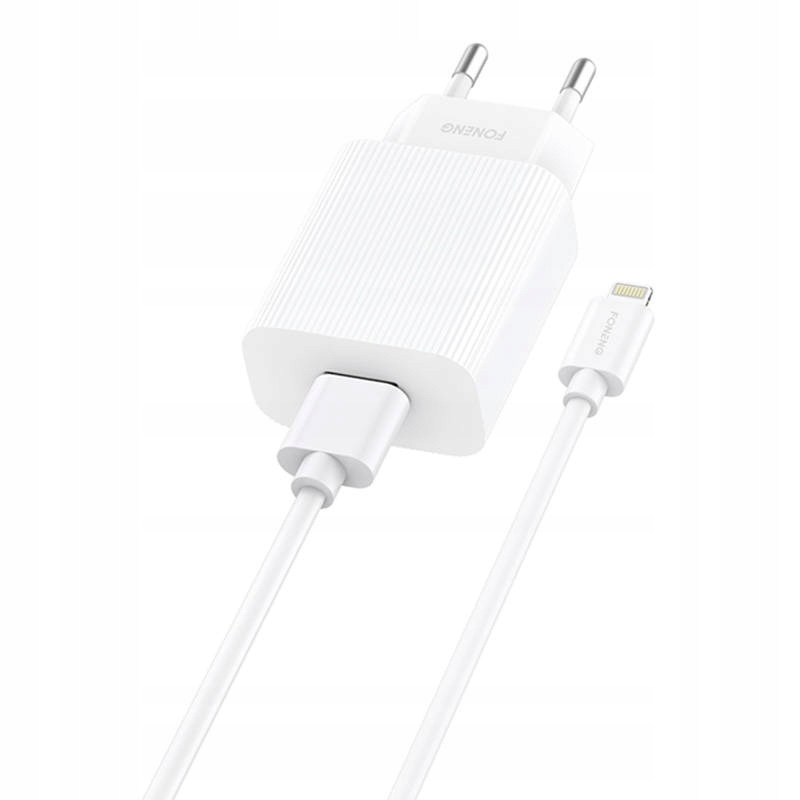 FONENG ŁADOWARKA SIECIOWA DO TELEFONU EU28 2.4A + KABEL USB-A DO LIGHTNING