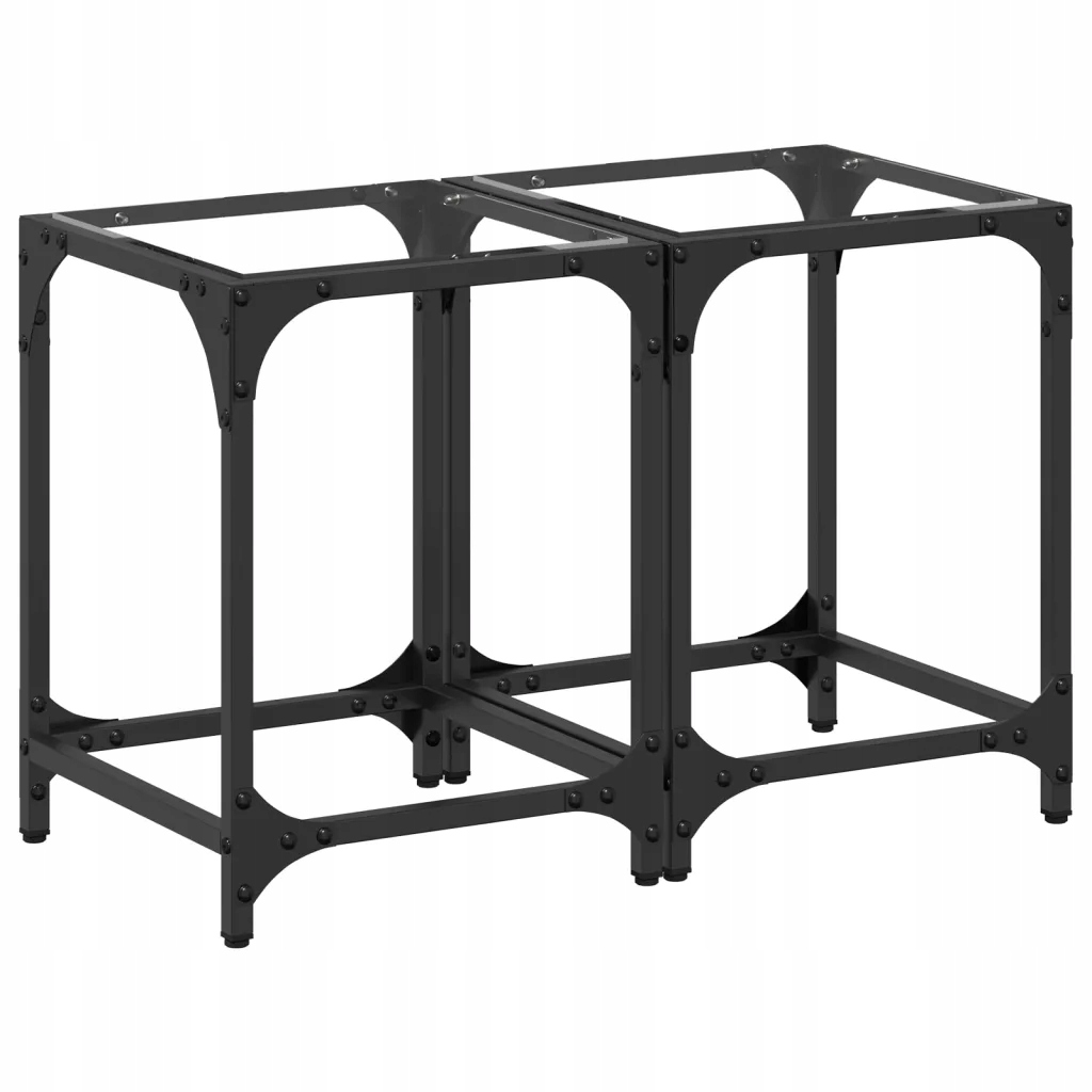 vidaXL Stoliki kawowe ze szklanym blatem, 2 szt., 30x30x40 cm, stal