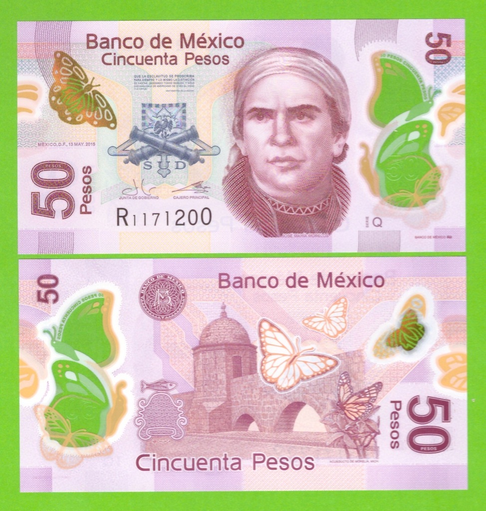 MEKSYK 50 PESOS 2015 Q P-123Aq UNC