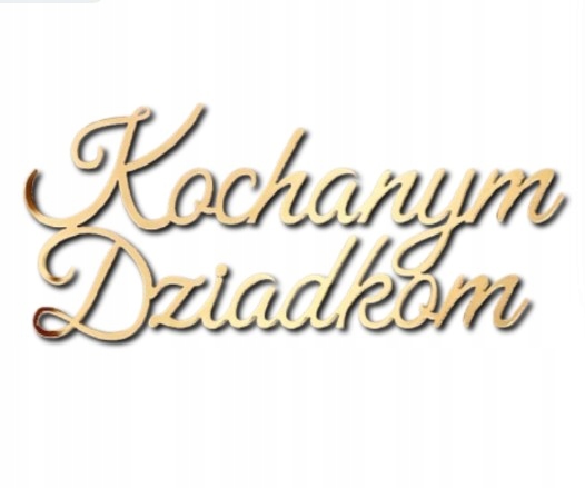 Kochanym Dziadkom Napis Dekor Prezent Exploding Box Plexi lustro złote