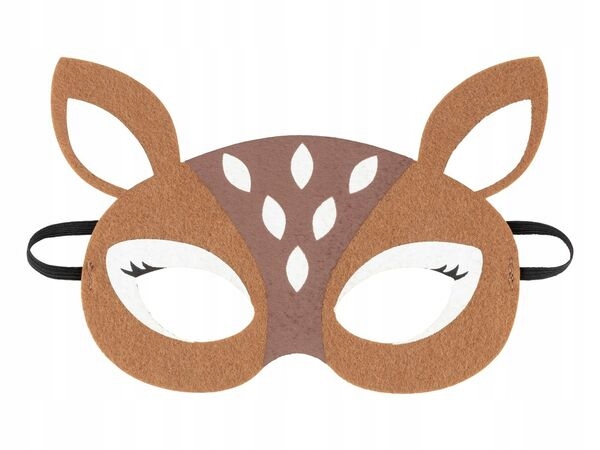 Halloween maska filcowa przebranie sarenka one size