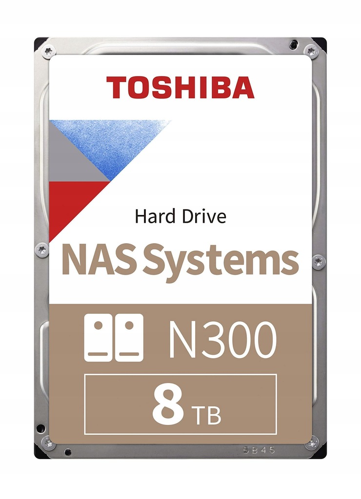 Dysk Toshiba N300 HDWG480EZSTA 8TB 3,5'' 7200 256MB SATA III NAS